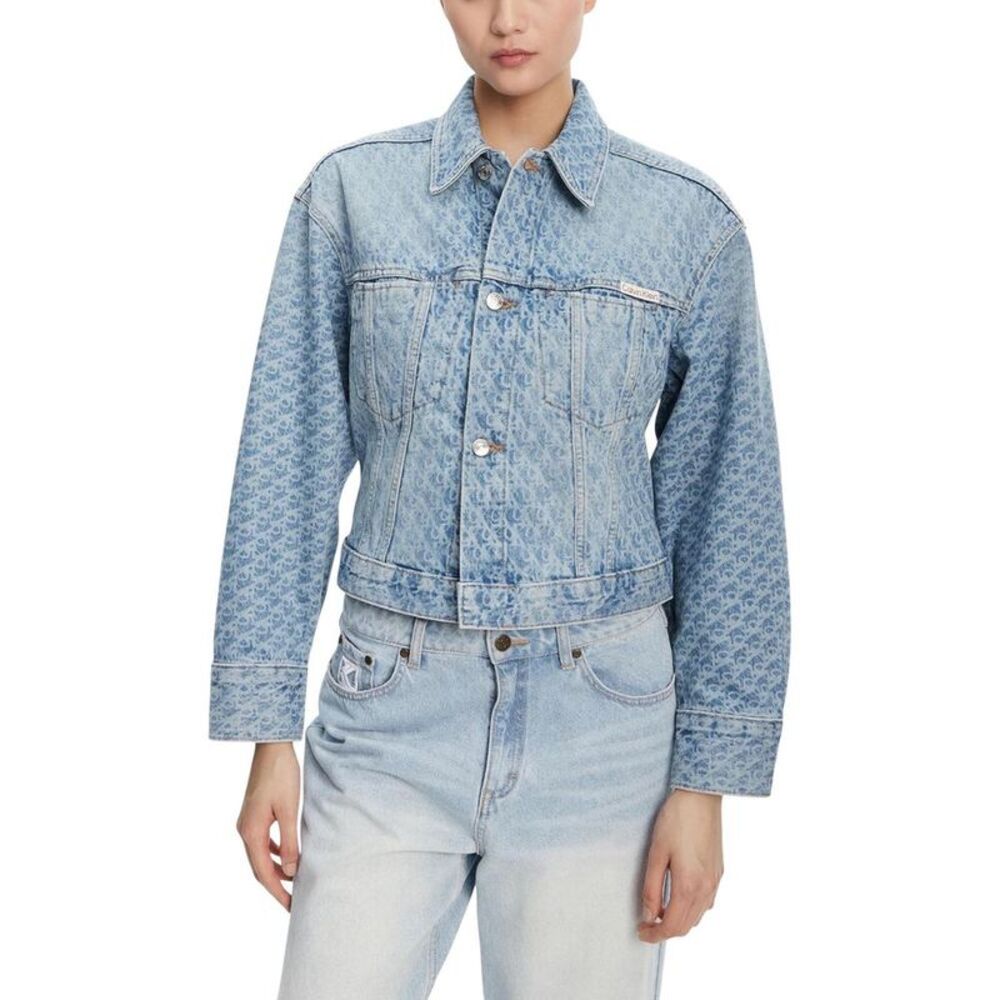 Calvin Klein Jeans Light Blue Cotton Denim Women's Jacket
